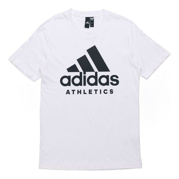Футболка Adidas Training Round Neck Pullover Short Sleeve 'White', белый