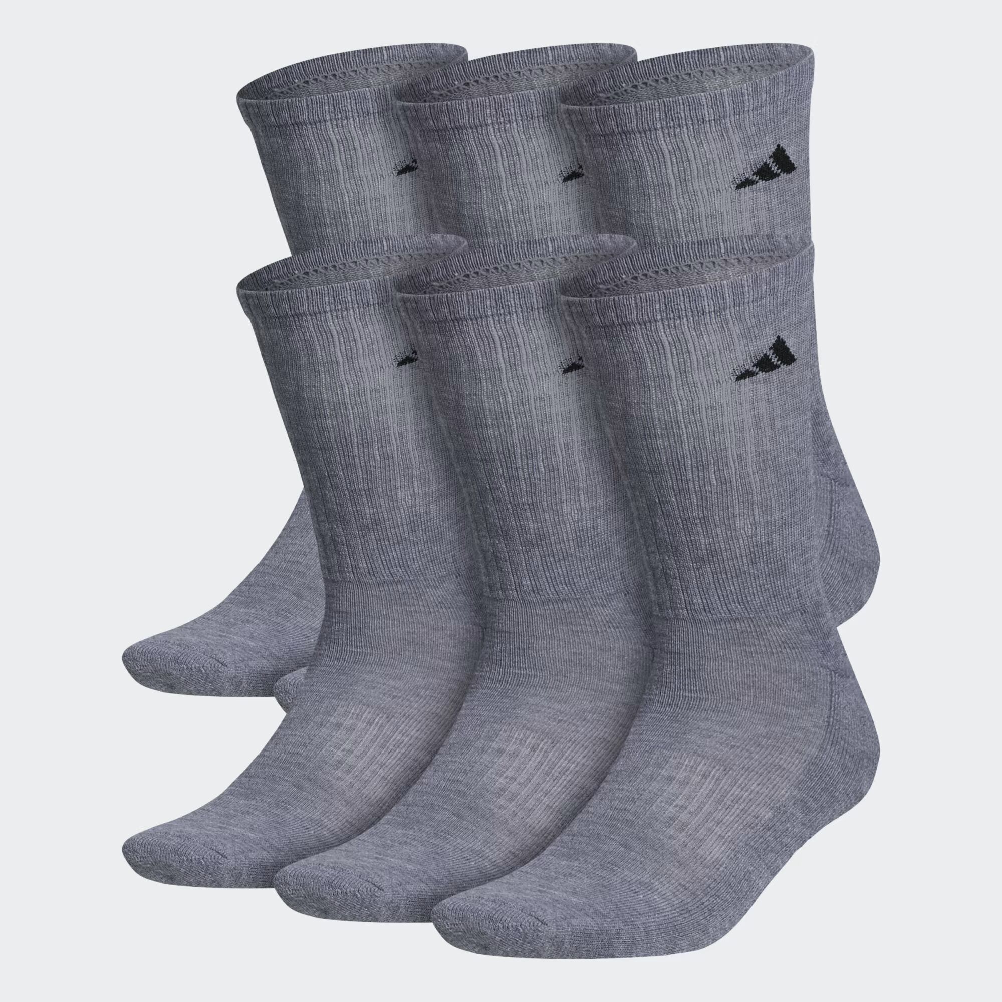 

Спортивные мягкие носки для экипажа, 6 пар Adidas, Medium Grey Heather