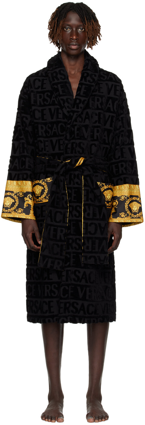 

Черный халат I Heart Baroque Versace Underwear