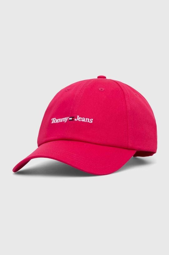 

Хлопковая бейсболка Tommy Jeans, розовый
