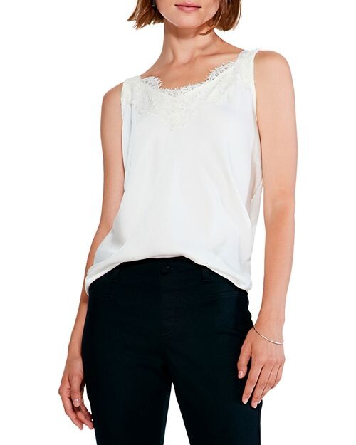 

Кружевная майка на бретельках NIC+ZOE, цвет Ivory/Cream