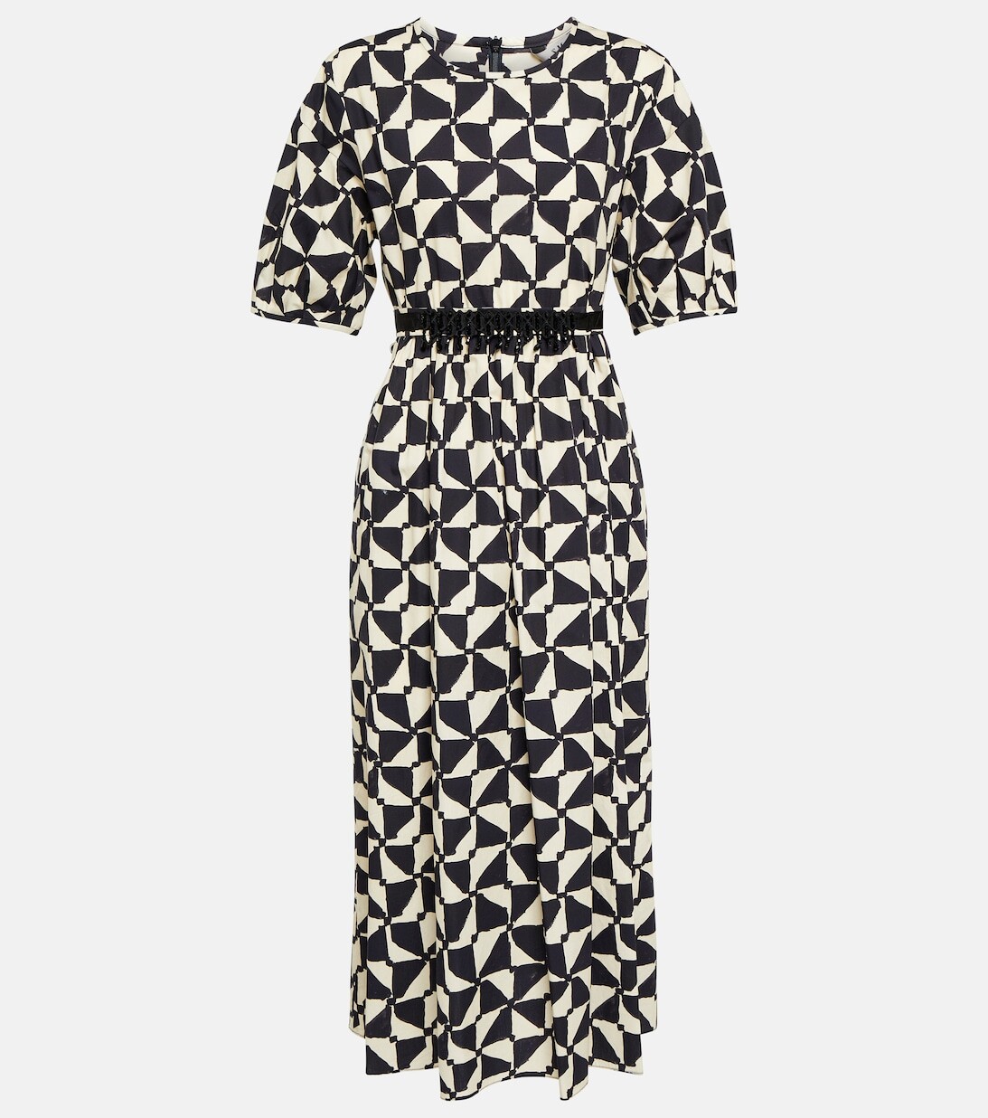 

Платье миди Fatogi из хлопка с поясом 'S MAX MARA, белый