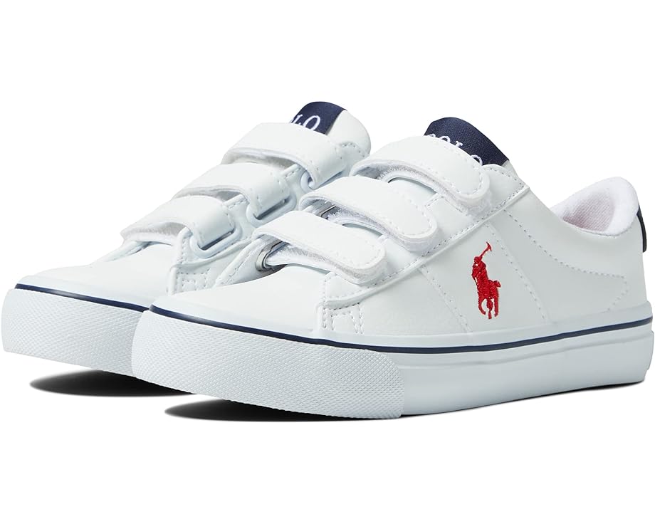 

Кроссовки Polo Ralph Lauren Sayer EZ, цвет White Tumbled/Navy/Red Player Pony