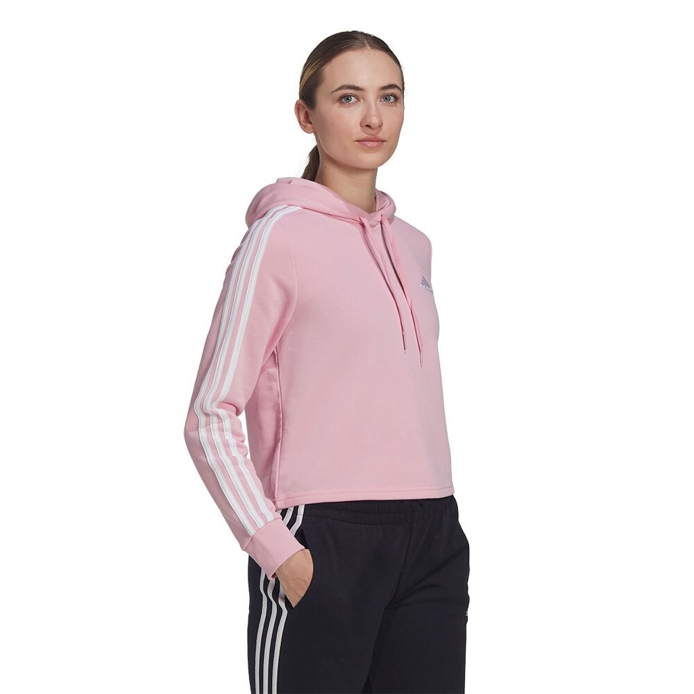 

Худи adidas Sportswear Essentials 3 Stripes Cropped, розовый