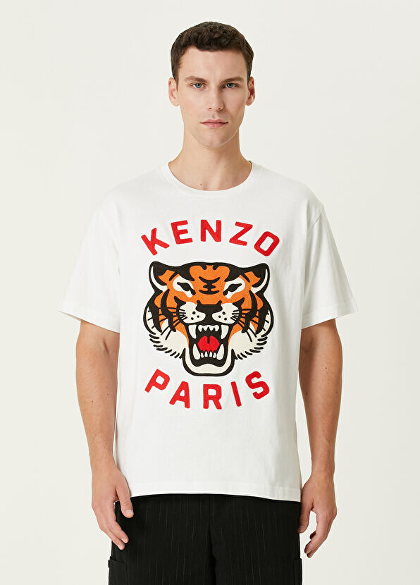 

Футболка Lucky Tiger с логотипом Kenzo, белый