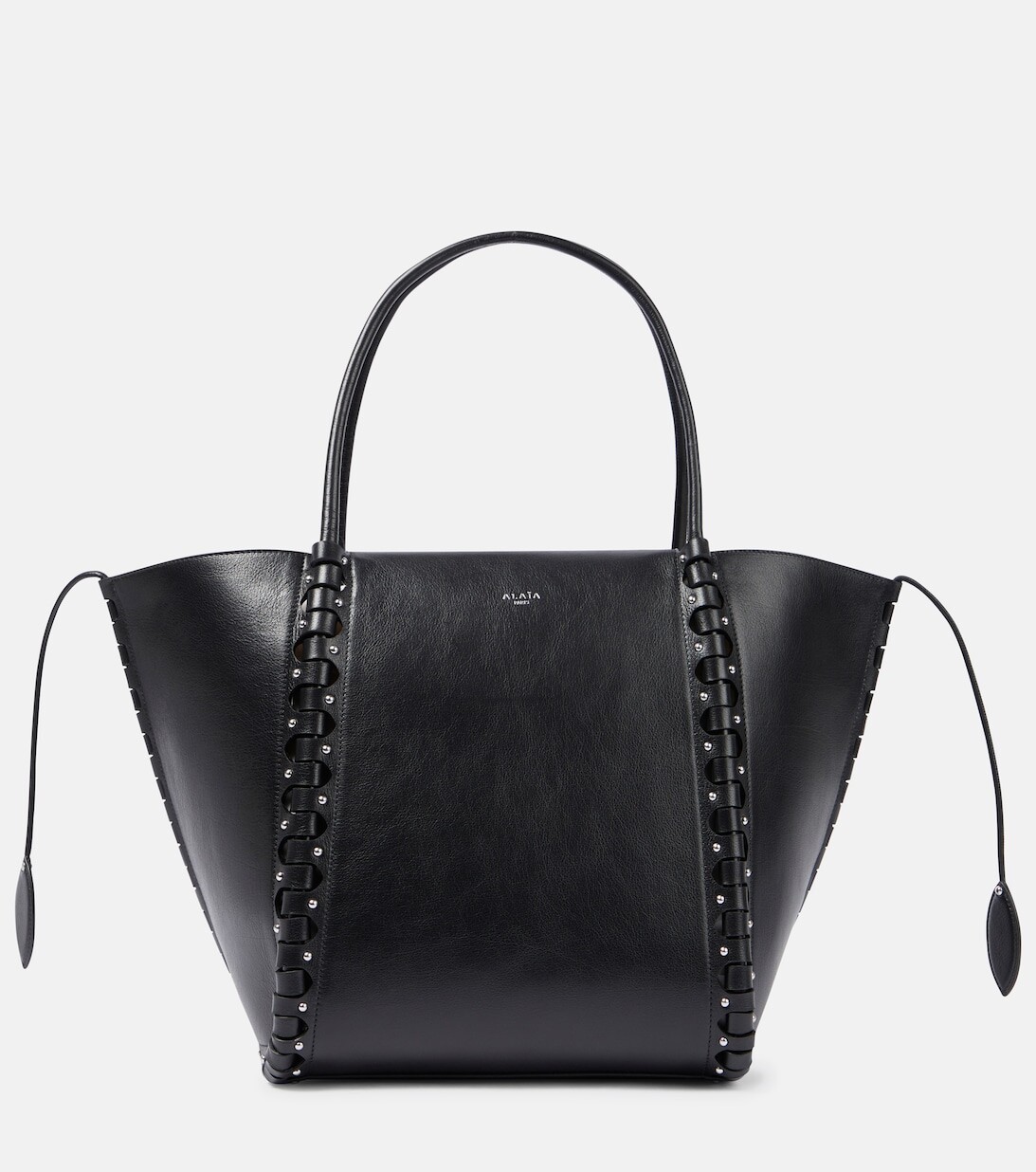 

Сумка-тоут среднего размера из кожи Hinge Alaïa, черный