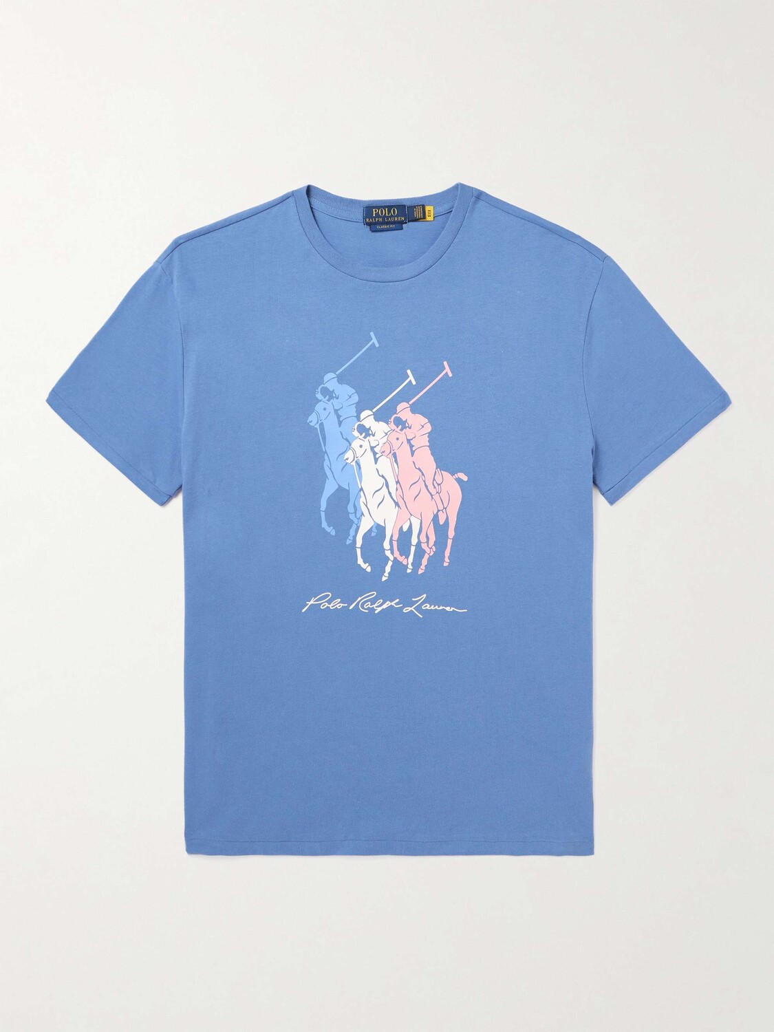 

Футболка из хлопкового джерси с принтом POLO RALPH LAUREN, синий