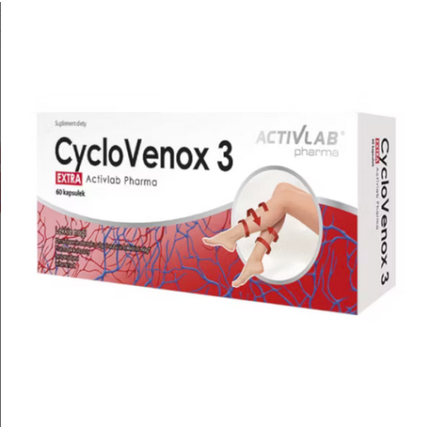 Cyclovenox Circulation 60 капсул для тяжелых беспокойных ног и вен, Activlab activlab мультивит для женщин 60 капсул