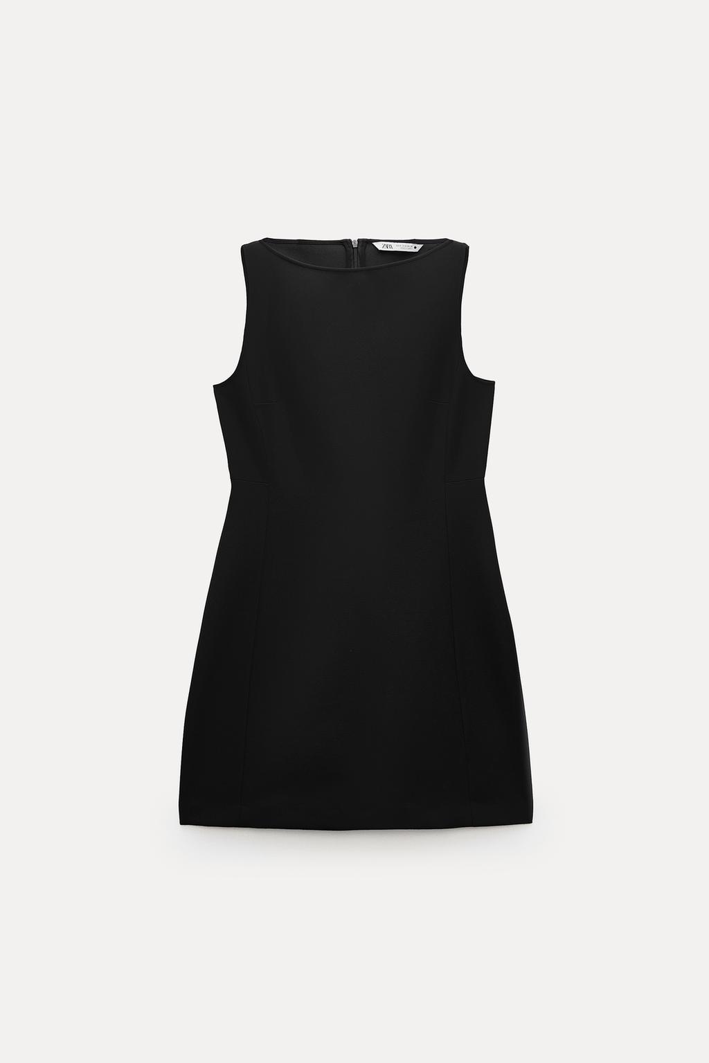 Короткое платье ZARA, черный платье короткое zara черный