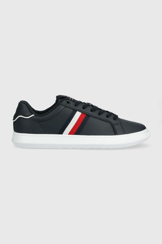 

Кожаные кроссовки CORPORATE LEATHER CUP STRIPES Tommy Hilfiger, темно-синий