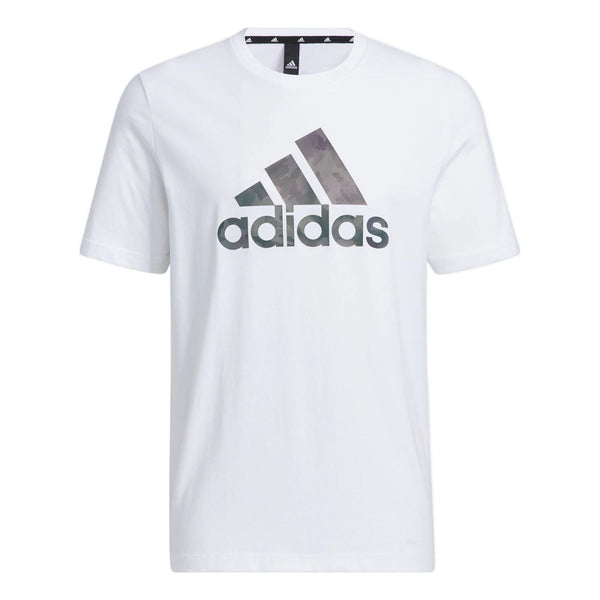 Футболка adidas Alphabet Logo Printing Sports Round Neck Short Sleeve White, мультиколор