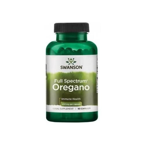 Swanson Oregano 450 mg капсулы иммунитета, 90 шт. swanson желатин и кремний 200 капсул