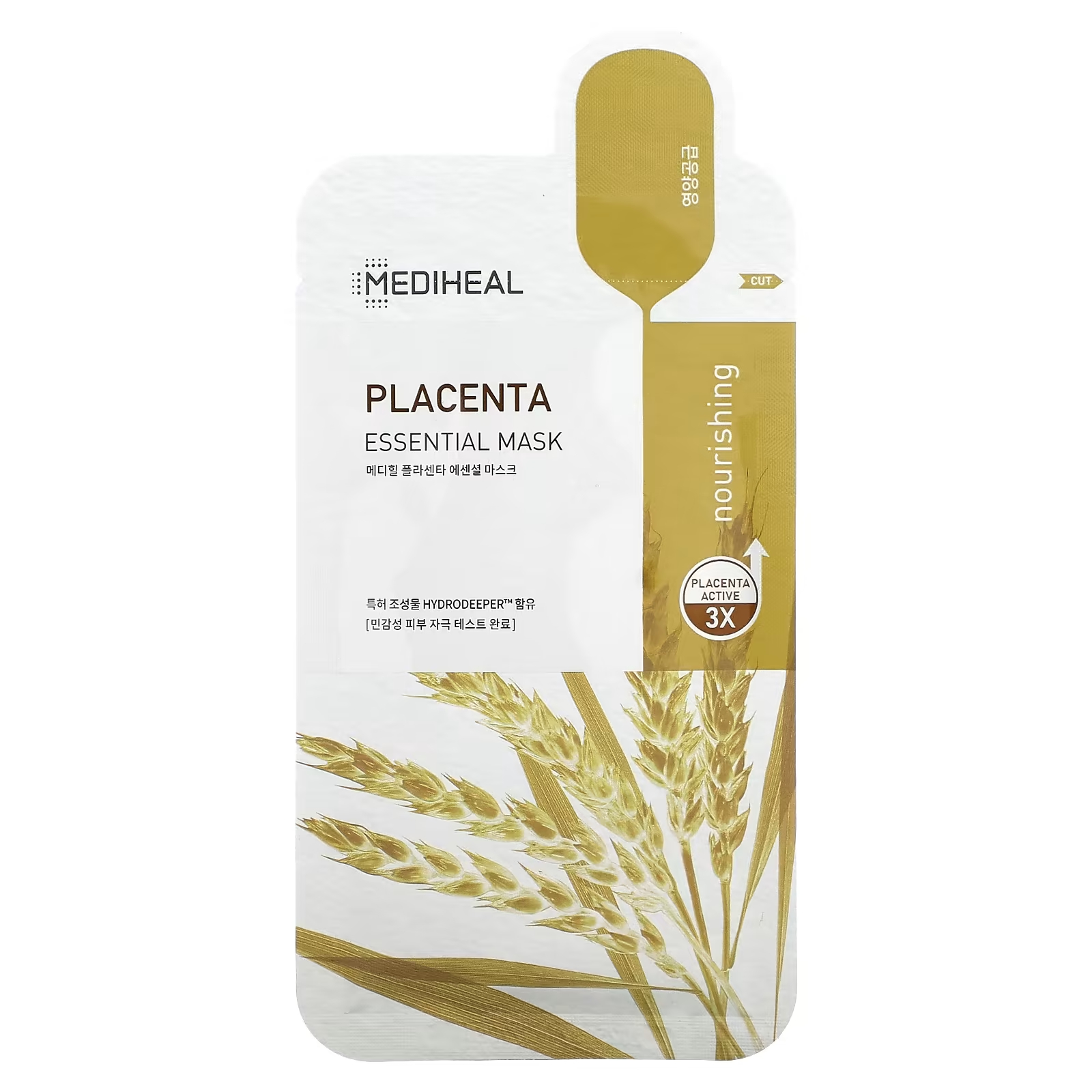 MEDIHEAL Placenta Essential Beauty Mask, 1 лист, 0,81 жидк. унции (24 мл) mediheal madecassoside essential beauty mask 4 шт по 24 мл 0 81 жидк унции