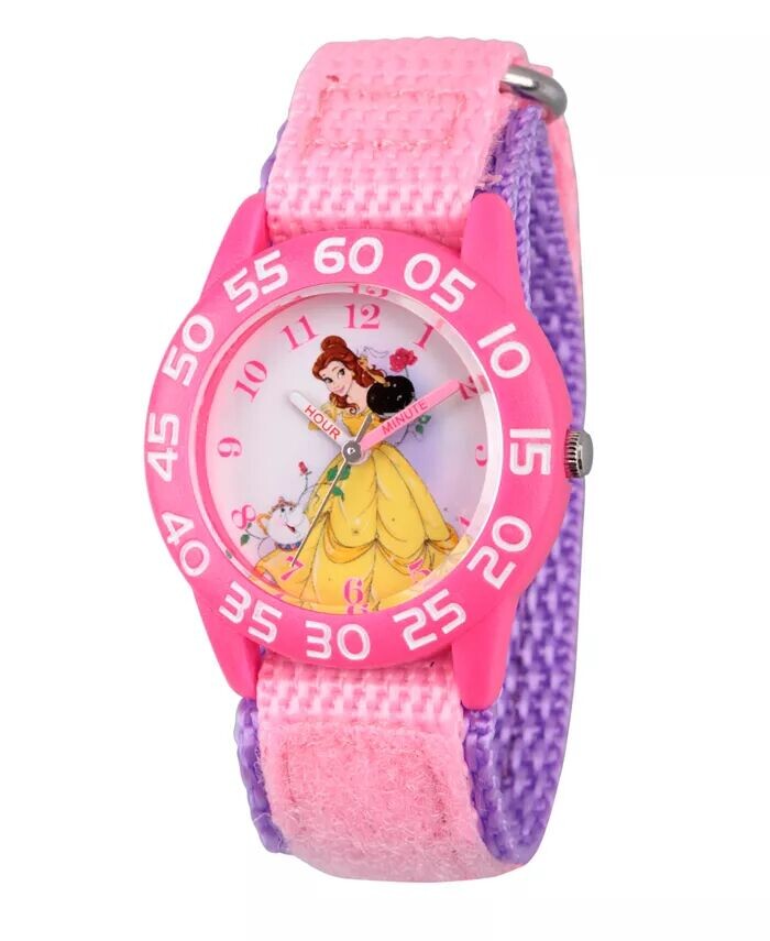 

Розовые пластиковые часы для девочек Disney Princess Belle Time Teacher ewatchfactory, розовый