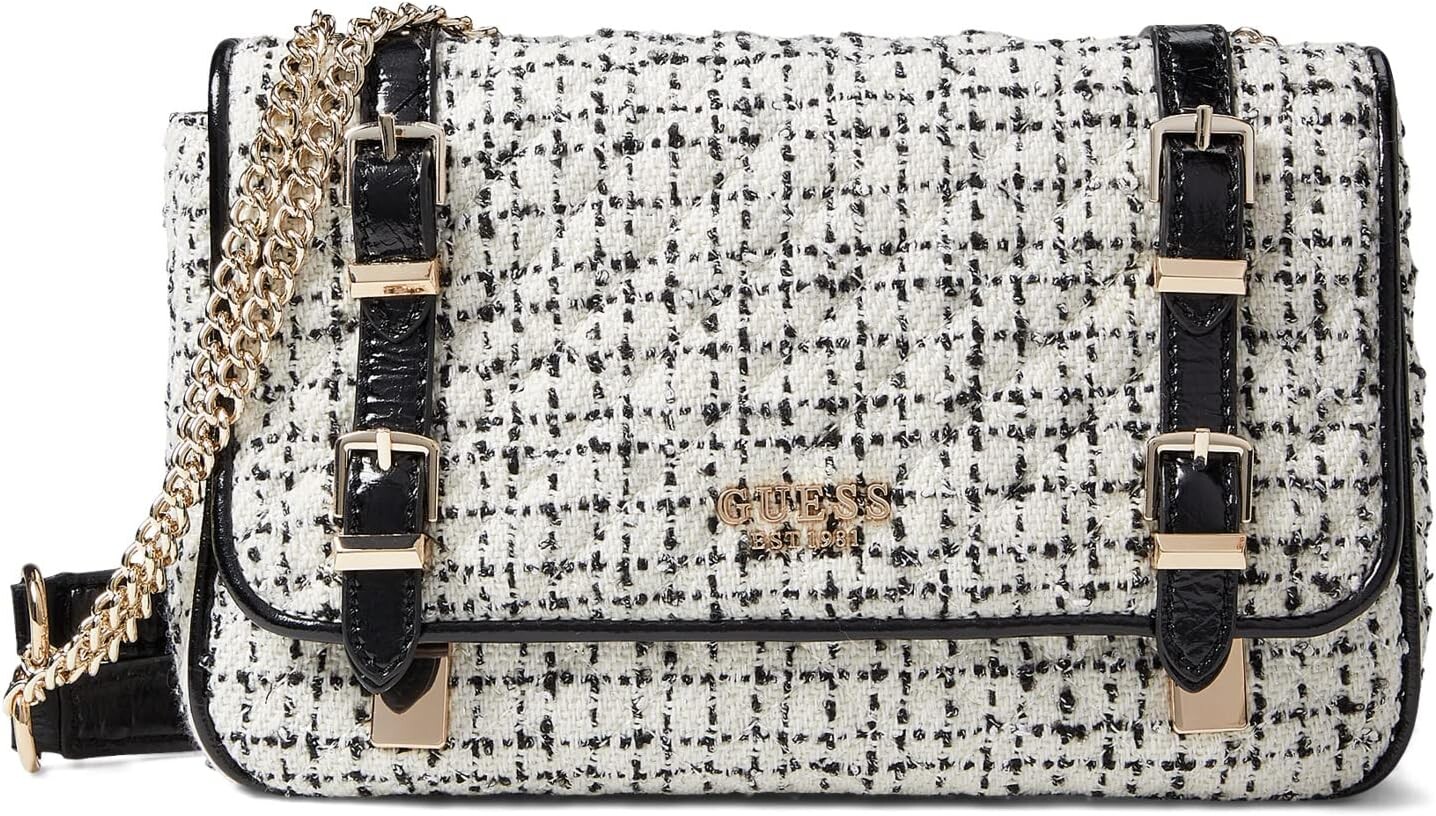 

Сумка Adam Convertible Crossbody Flap GUESS, цвет Black/White