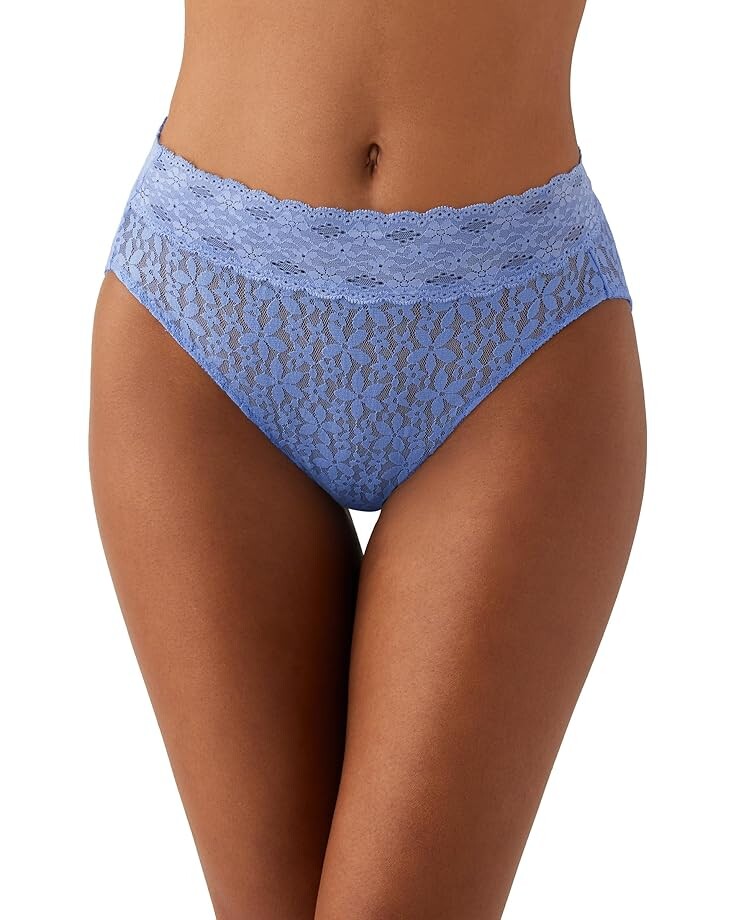 цена Трусы Wacoal Halo Lace Hi-Cut, цвет Blue Hydrangea