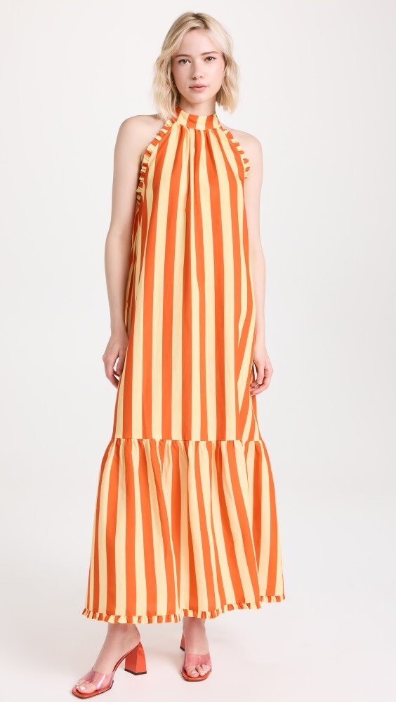 

Платье макси KITRI Lulu Striped Halterneck