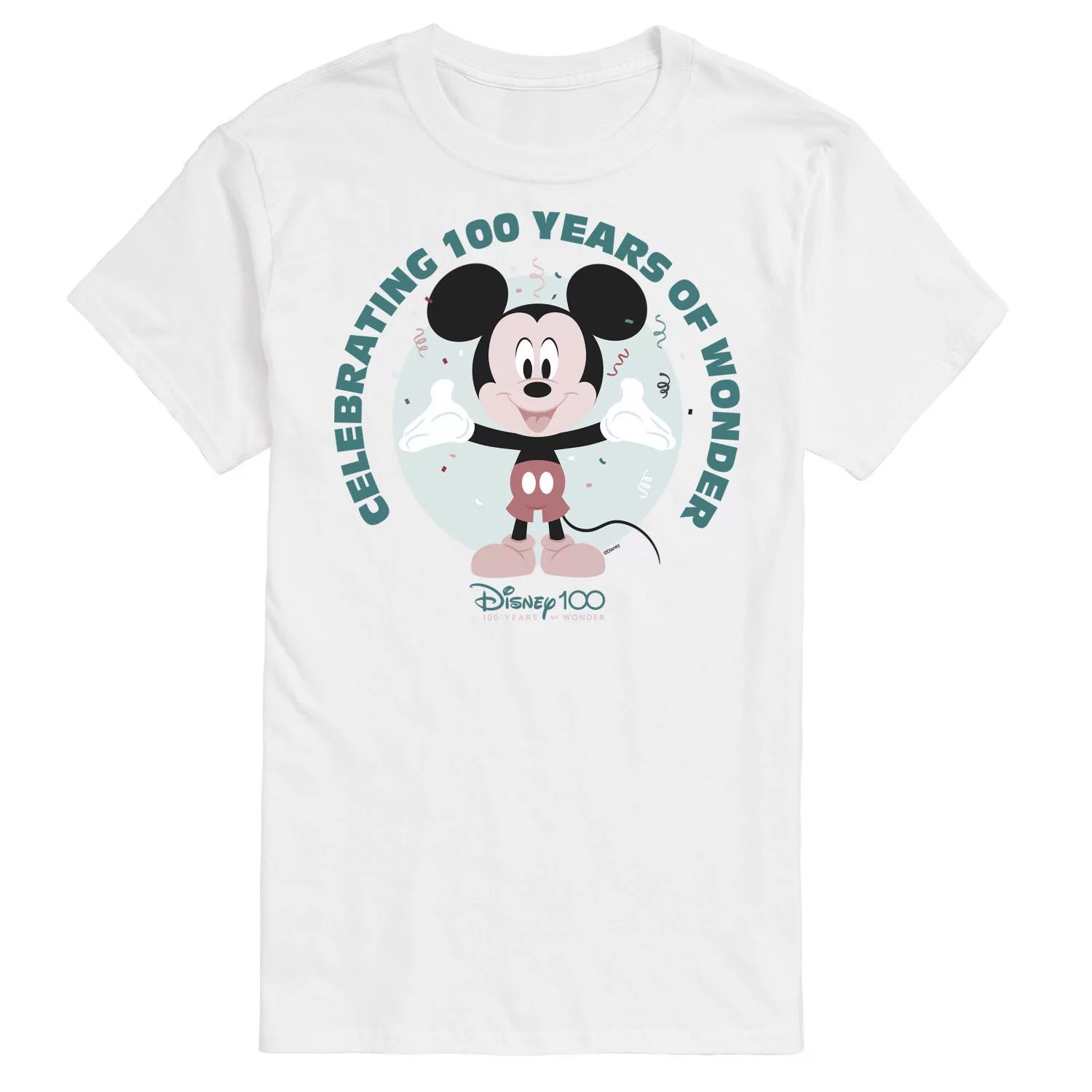 

Футболка Disney's Mickey Mouse Big & Tall с рисунком «100 лет чудес» Licensed Character, белый