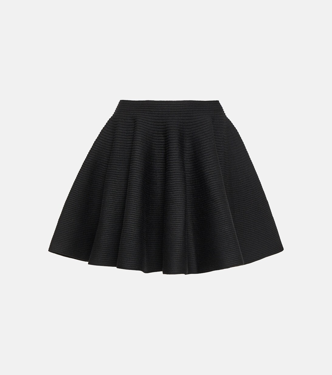 

Мини-юбка в рубчик из смесовой шерсти ALAÏA, черный
