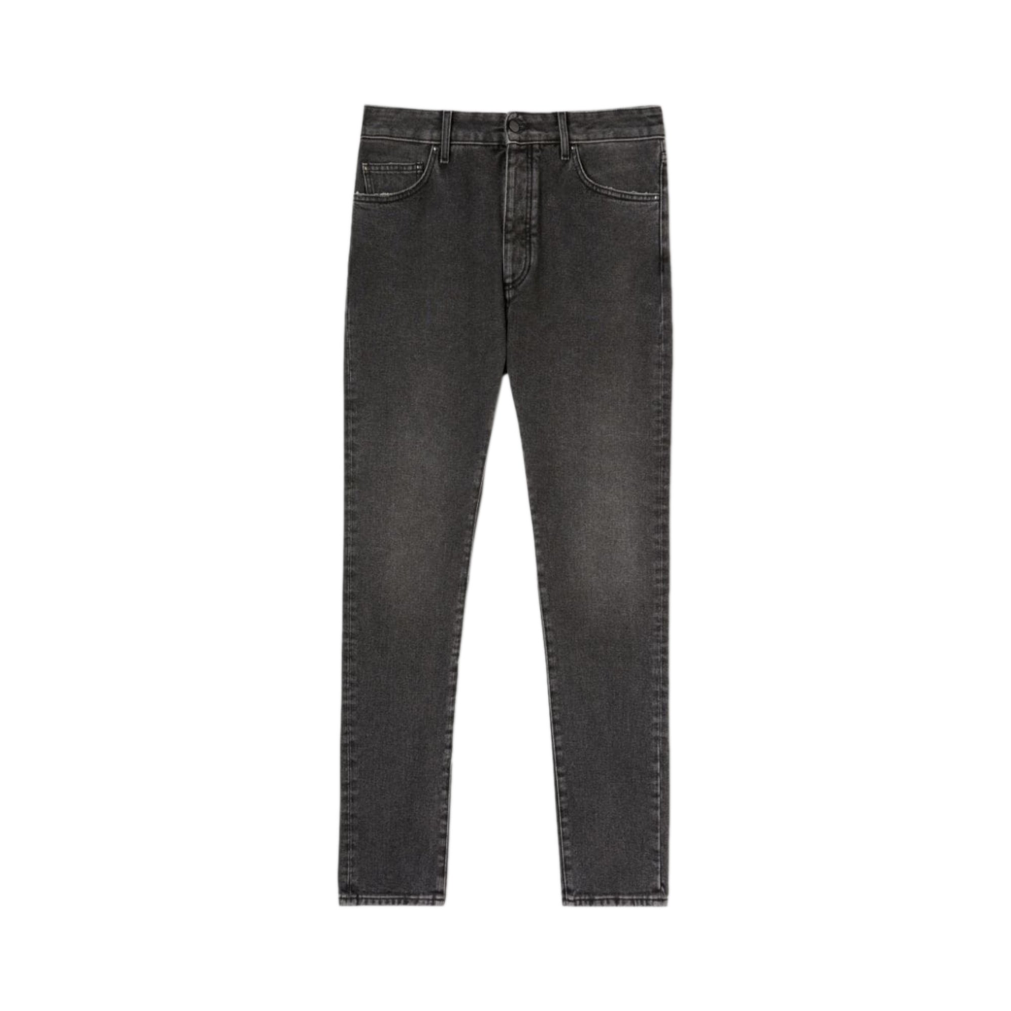 

Джинсовые джинсы с 5 карманами и логотипом на спине Palm Angels, цвет Черный/Белый