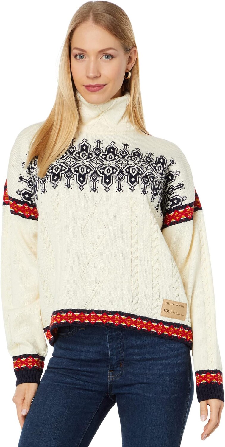 

Аспёй Свитер Dale of Norway, цвет Off-White Raspberry Navy