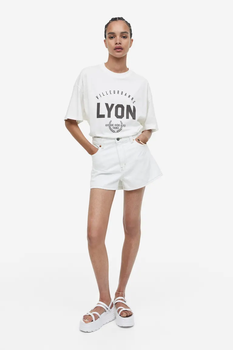 

Джинсовые шорты H&M, белый