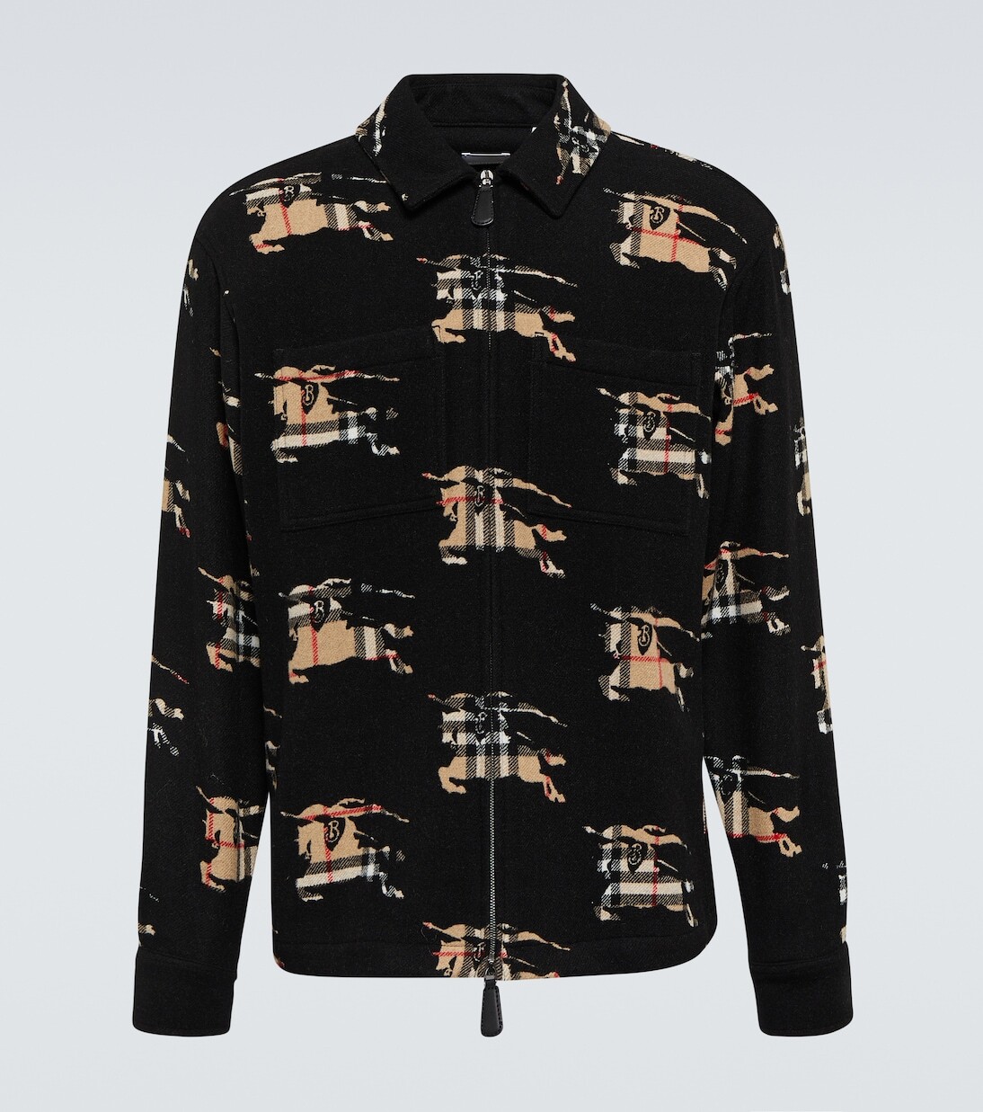 

Жакет ekd из жаккардовой шерсти Burberry, черный