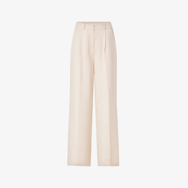 Carlotta широкие брюки из тканого материала с высокой посадкой By Malina, цвет vanilla