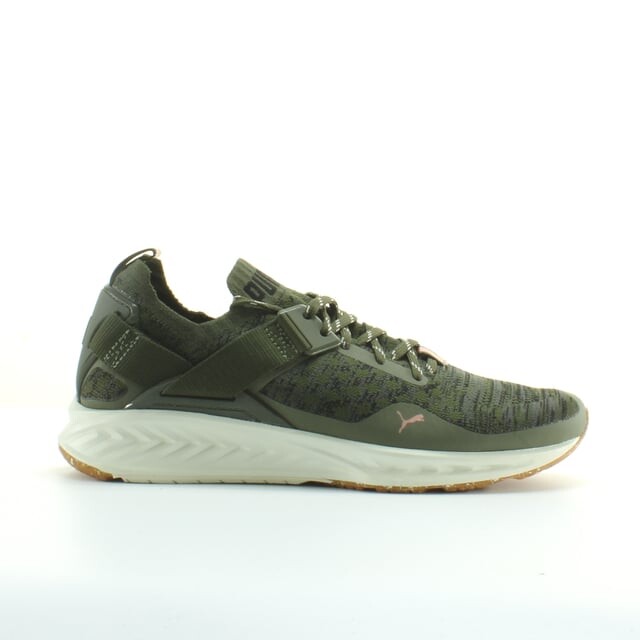 

Зеленые женские кроссовки Ignite evoknit на шнуровке из текстиля 190335 01 Puma, зеленый