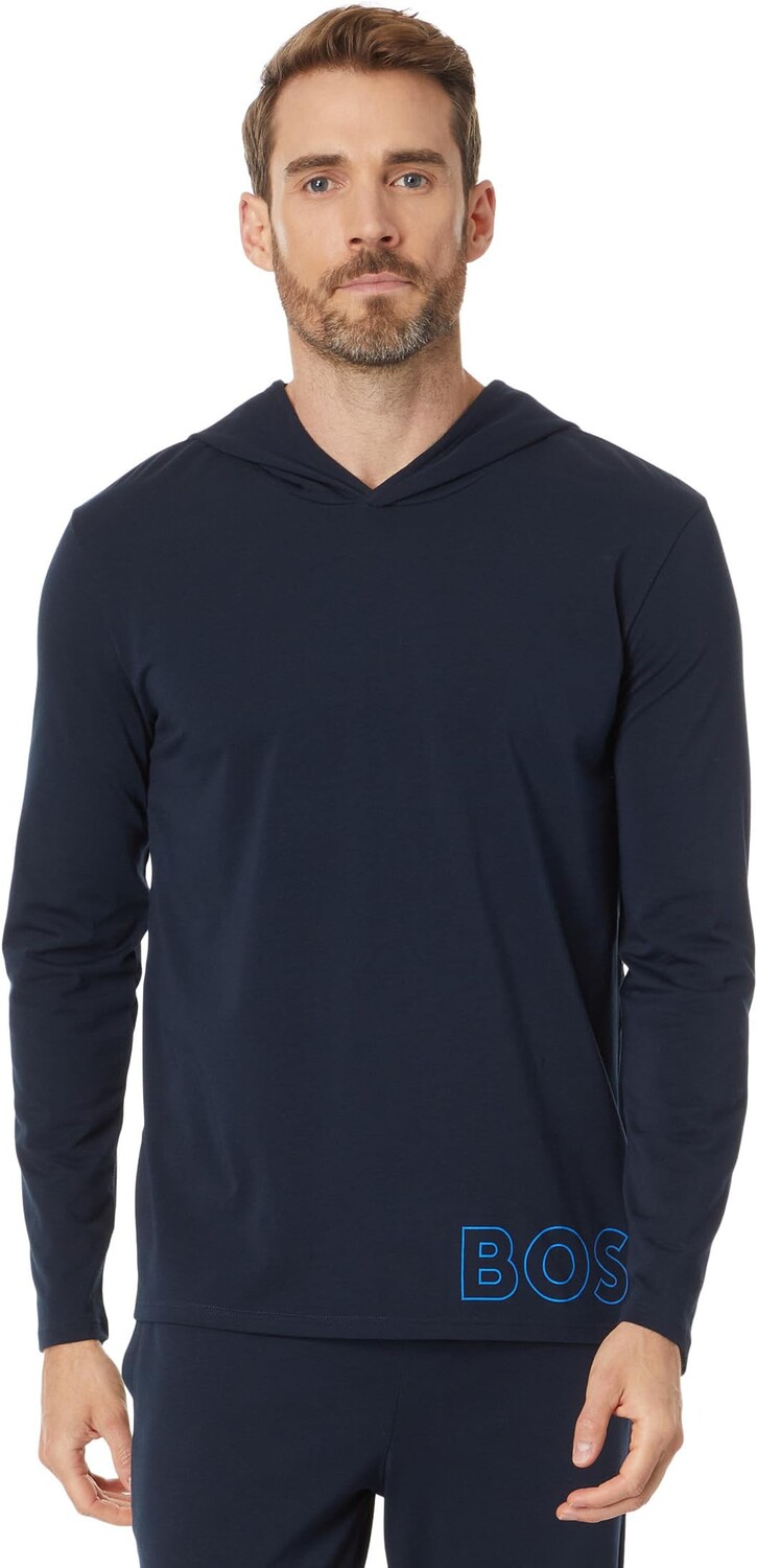 

Толстовка Identity Long Sleeve Hooded Tee BOSS, темно-синий