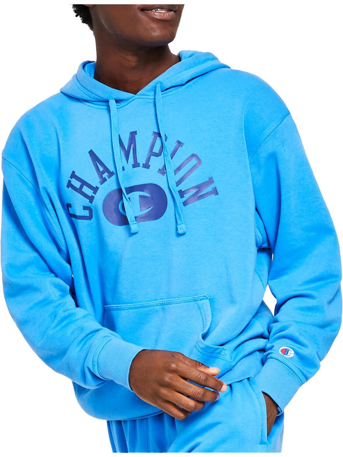 

Мужской винтажный пуловер с капюшоном Champion, цвет Blue Jay