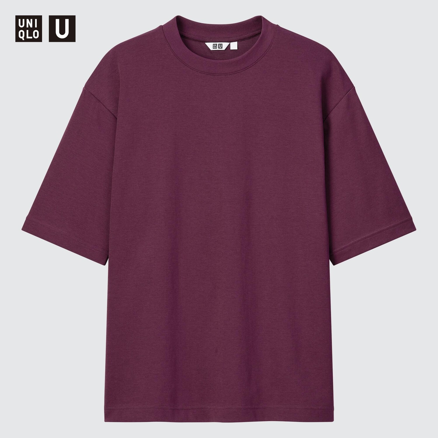 

Футболка оверсайз мужская Uniqlo AIRism с короткими рукавами, фиолетовый