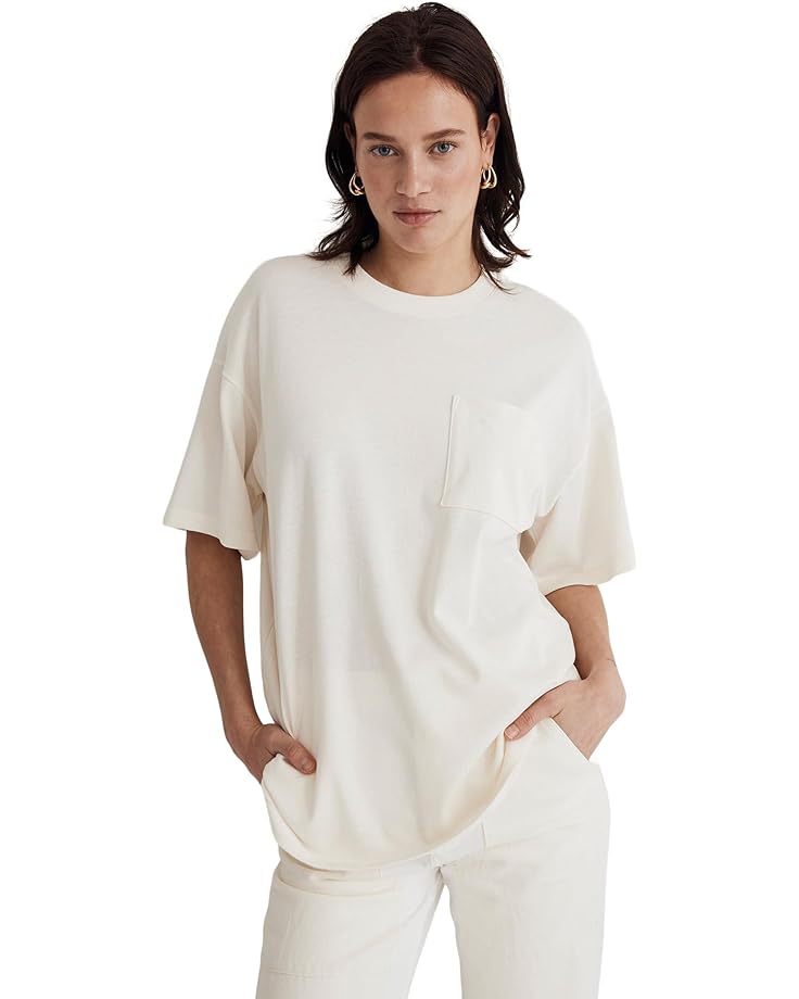 

Футболка Madewell Garment-Dyed Oversized Pocket, цвет Lighthouse