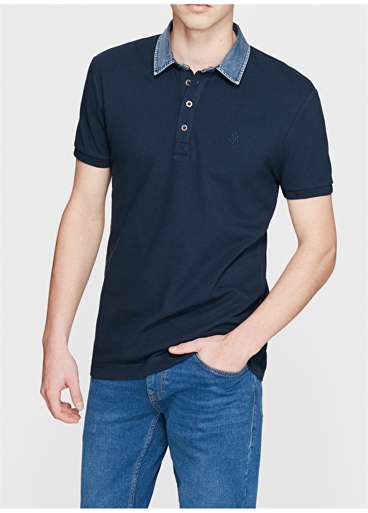 Однотонная мужская футболка-поло Mavi