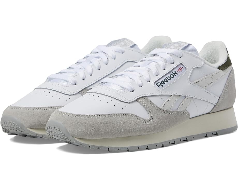 

Кроссовки Reebok Classic Leather, цвет White/Steely Fog/Pure Grey