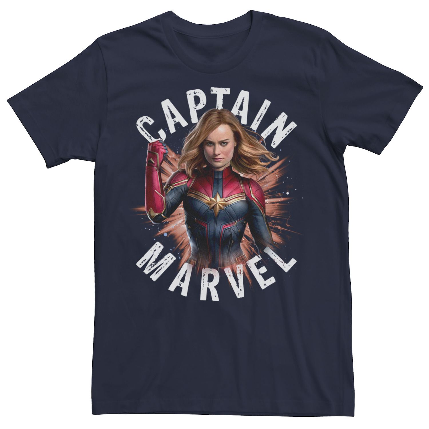цена Мужская футболка с графическим плакатом и плакатом Captain Burst Marvel
