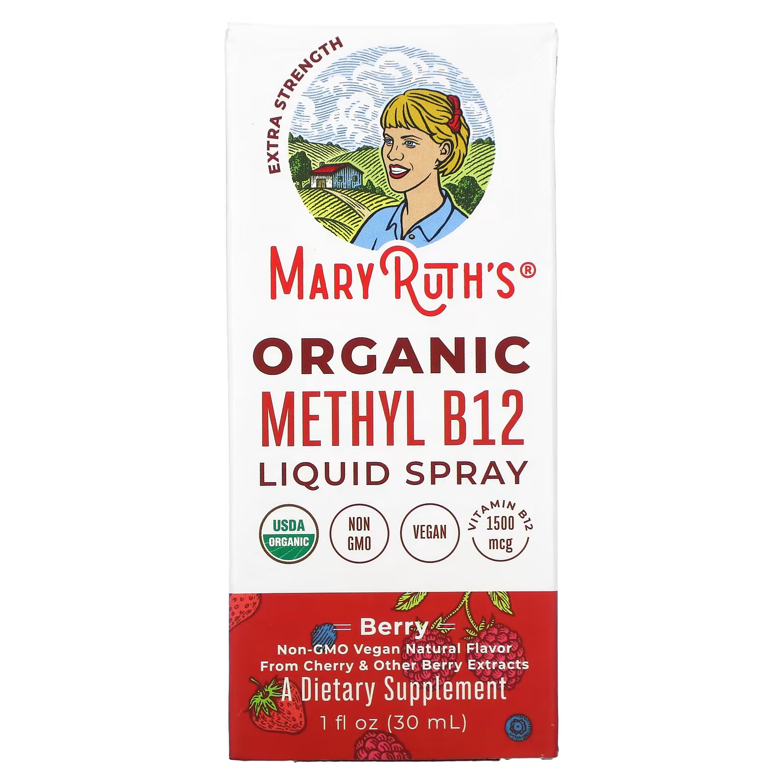 Витамин B12 метил MaryRuth's Berry, 30 мл
