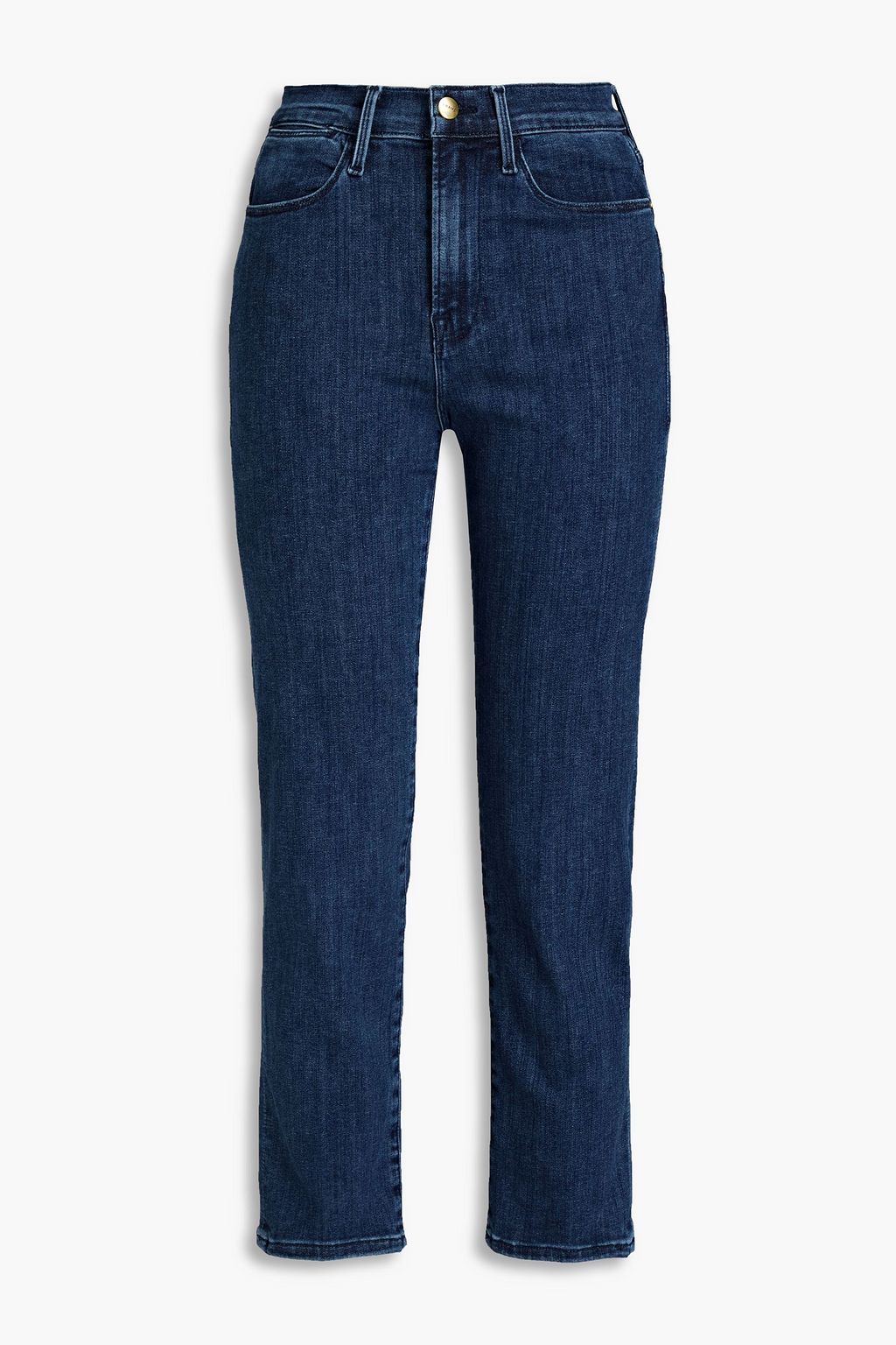 Укороченные прямые джинсы Kinley с высокой посадкой FRAME, синий цена и фото