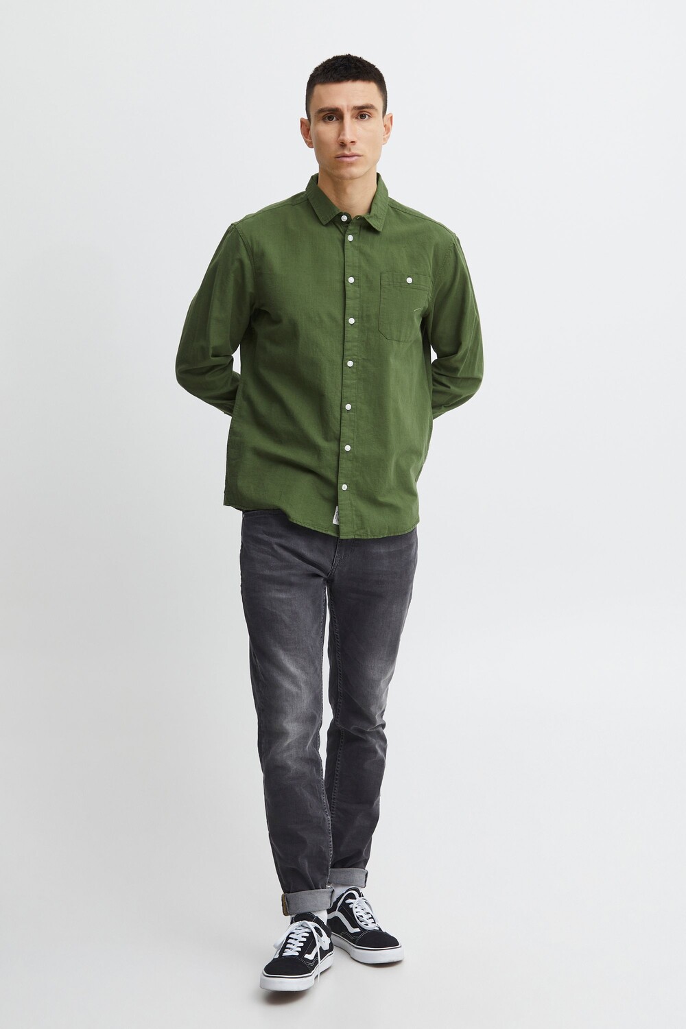 

Рубашка BLEND Langarm BHShirt PP SEA 20715153, зеленый