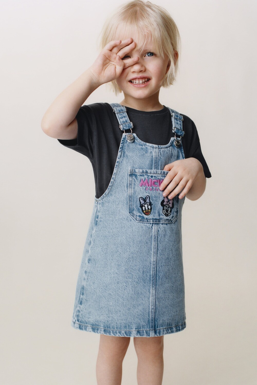

Платье из джинсовой куртки, минни маус disney Zara, синий
