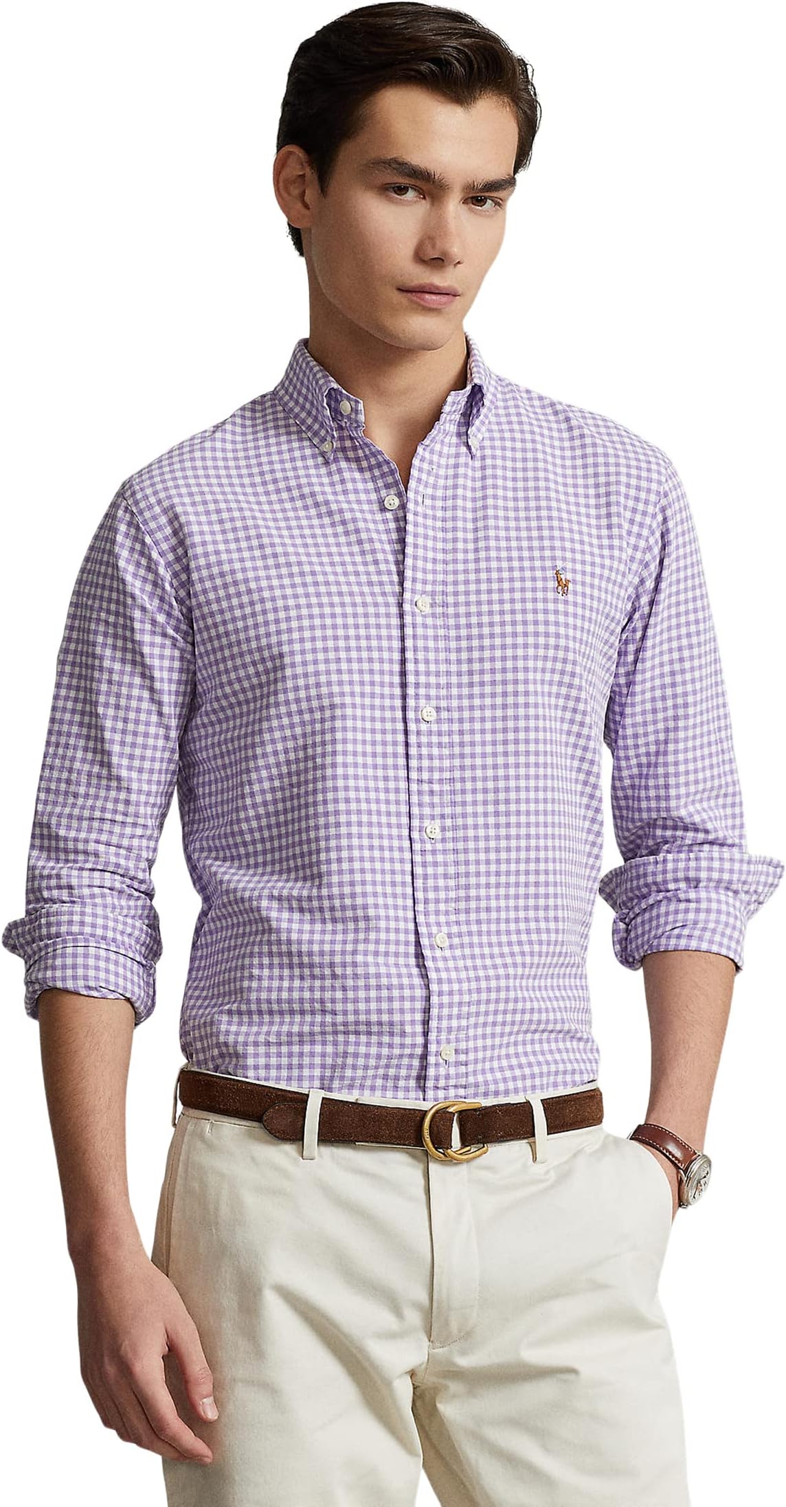 

Рубашка Polo Ralph Lauren Classic Fit Gingham Oxford Shirt, разноцветный