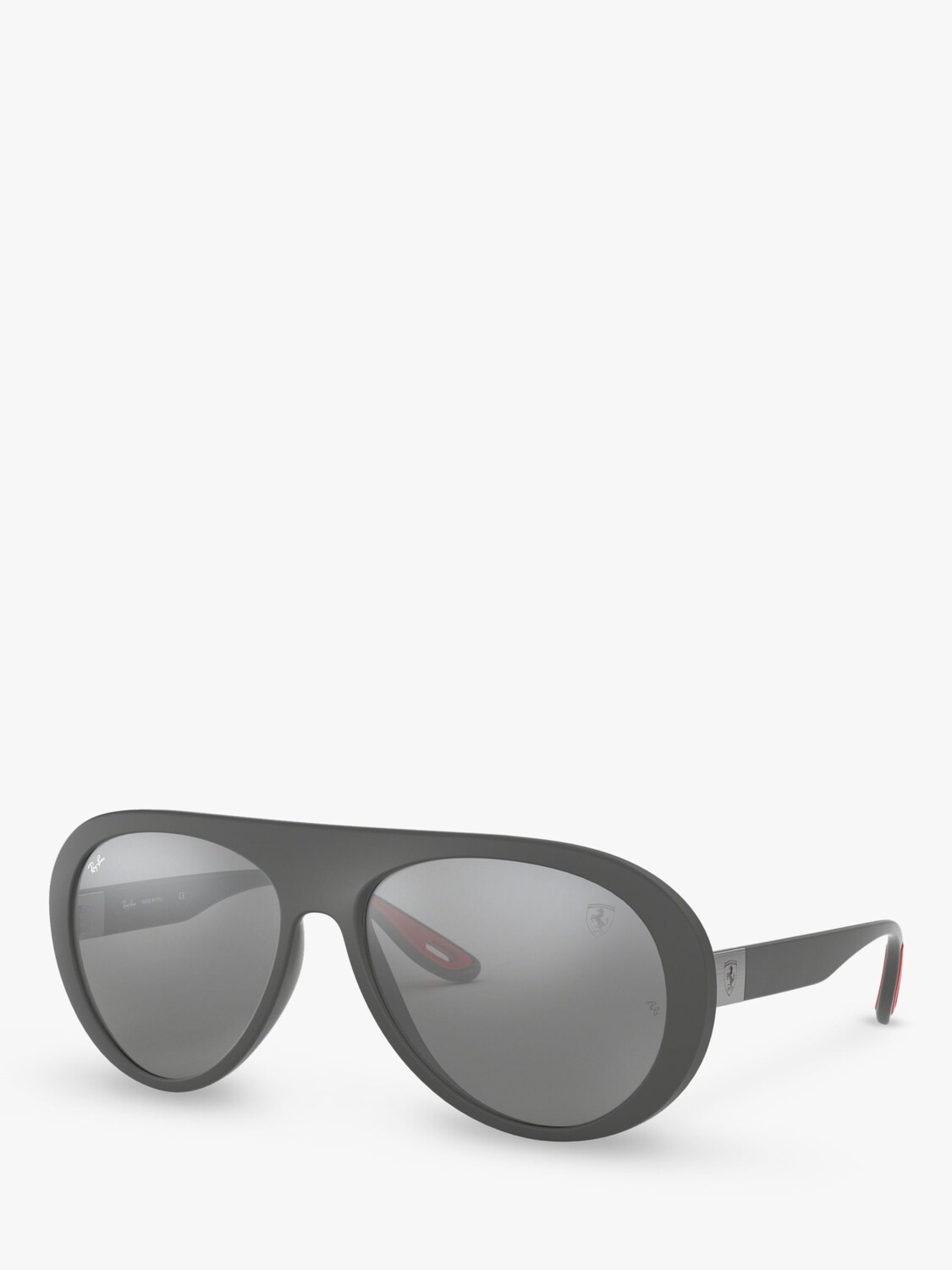 

RB4310M Женские солнцезащитные очки-авиаторы Scuderia Ferrari Collection Ray-Ban, матовый серый/зеркальное серебро