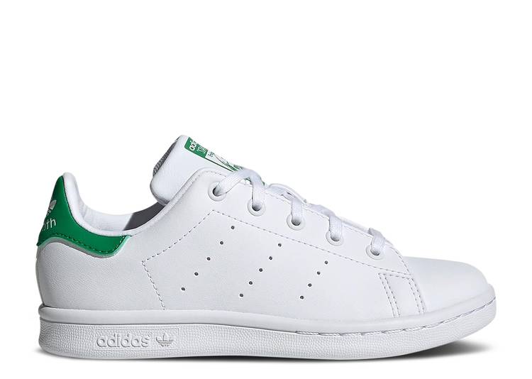 

Кроссовки Adidas STAN SMITH PRIMEGREEN LITTLE KID 'WHITE GREEN', белый