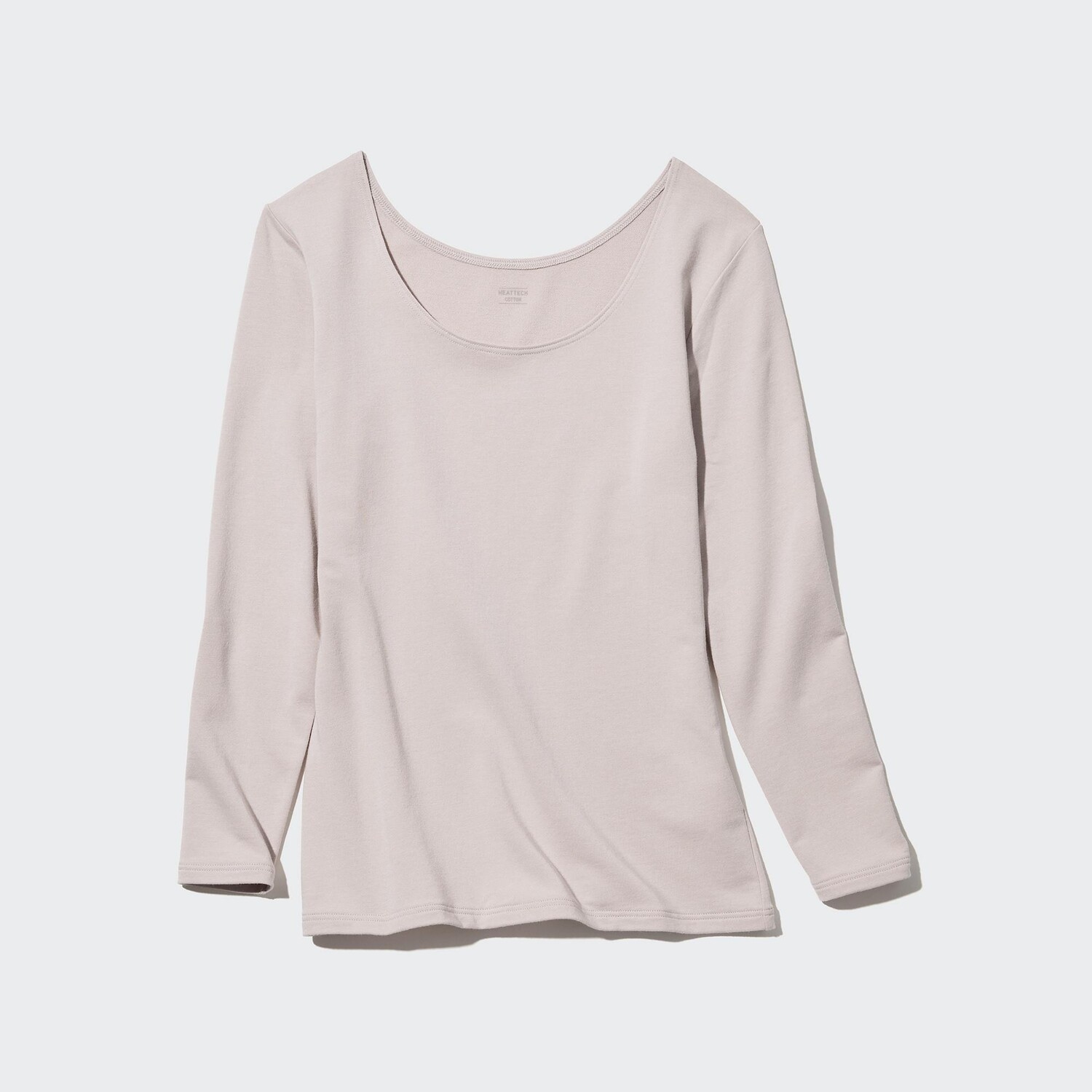

Топ хлопковый Uniqlo Heattech с длинными рукавами, светло - серый
