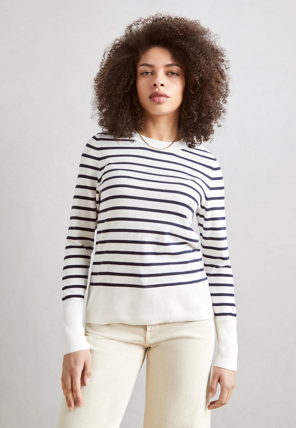 Вязаный свитер CREW STRIPE Esprit, цвет off white вязаный свитер crew stripe esprit цвет off white
