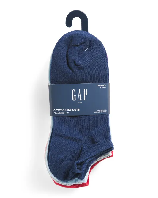 

8 пар однотонных низких носков Americana The Gap, синий