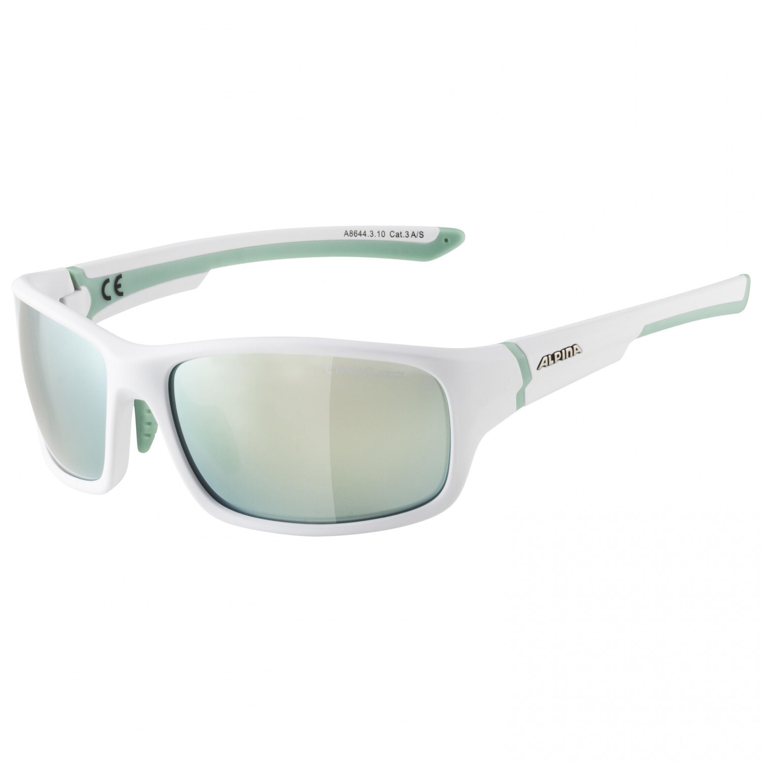 

Велосипедные очки Alpina Alpina Lyron S Mirror Cat 3, цвет White Matt/Pistachio