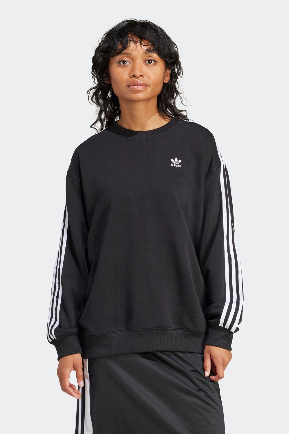 

Толстовка оверсайз с тремя полосками Adidas Originals, черный