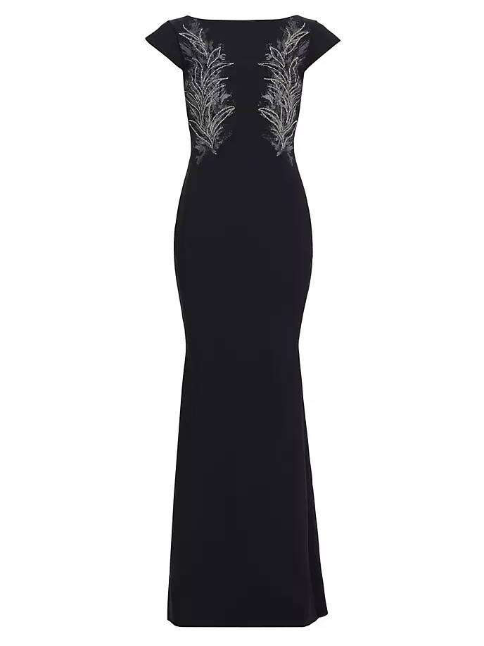 Платье Virag с металлизированной вышивкой Chiara Boni La Petite Robe, черный