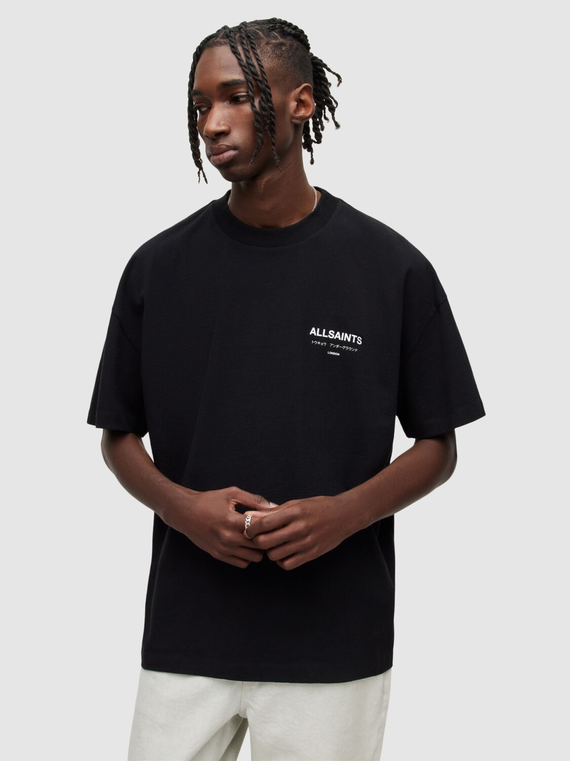 

Подземная футболка AllSaints, черный как смоль